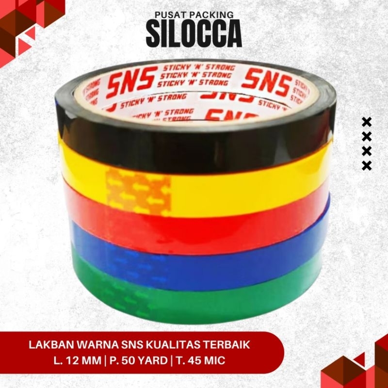 

SOLASI/ISOLASI WARNA WARNI 12 MM X 50 YARD SNS KUALITAS TERBAIK/SOLATIP/SELOTIP/TAPE/LAKBAN