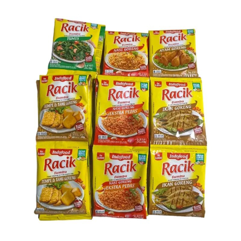 

1 renceng Indofood bumbu racik 25gr isi 10 sachet