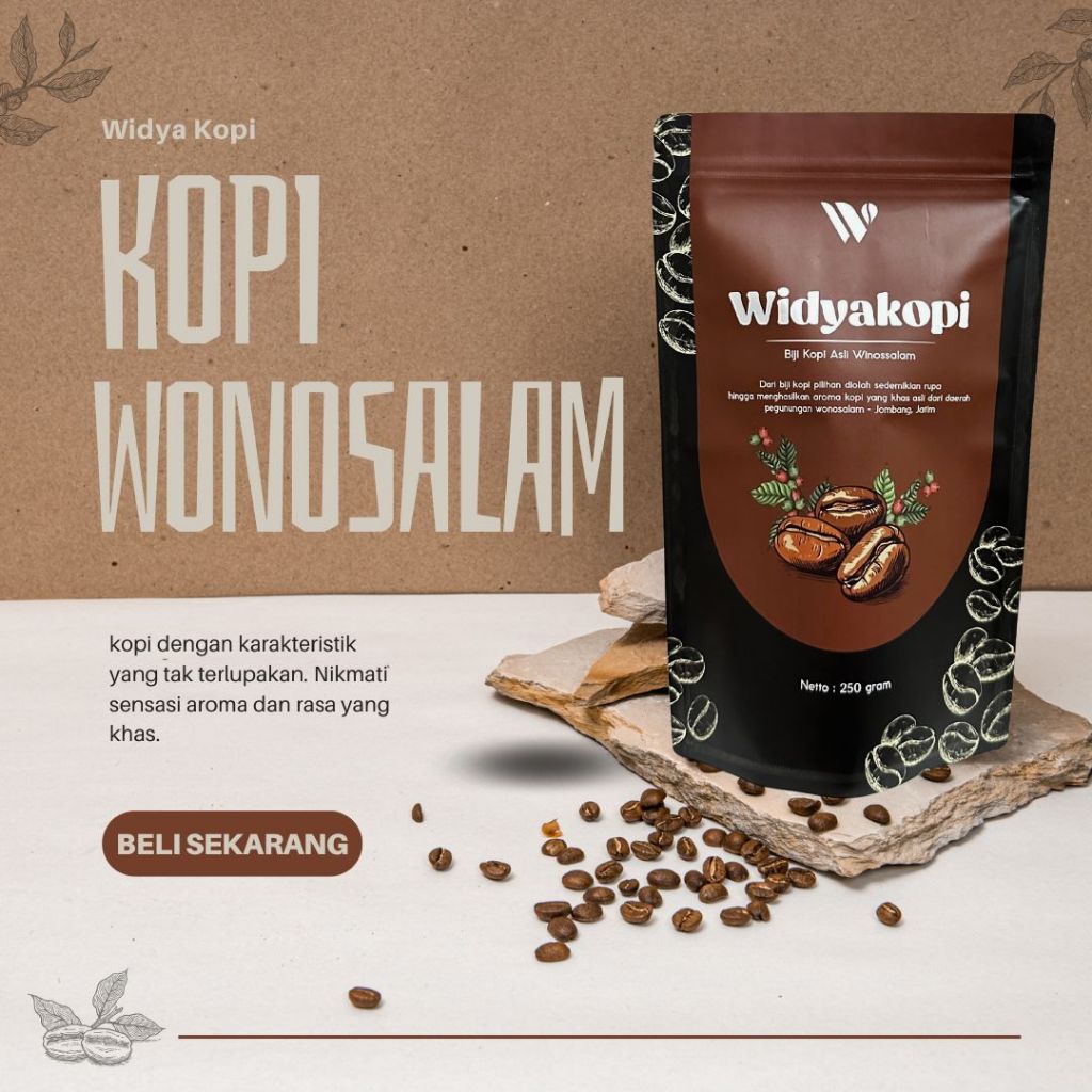 

Biji Kopi Arabika Wonosalam – Roast Beans Premium – Rasa Fruity & Floral - Termurah