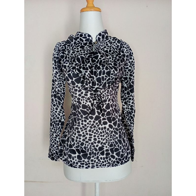 Blouse Sifon Kemeja Sifon wanita Motif