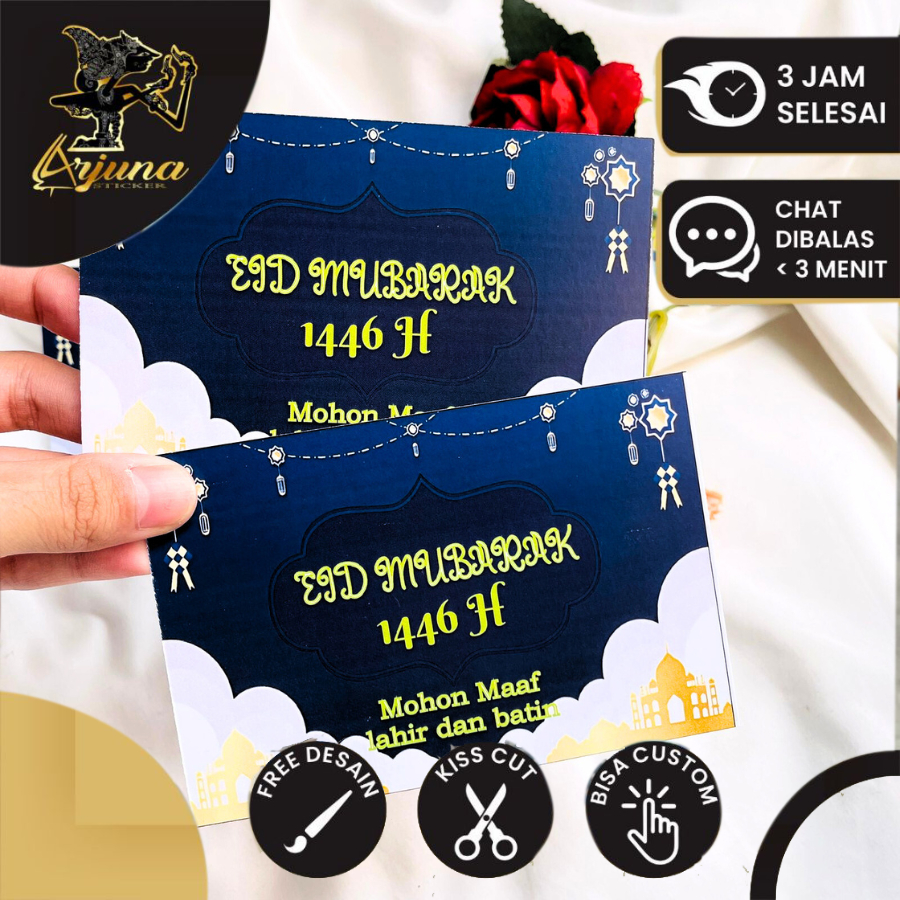 

Kartu Idul Fitri Arjuna Cetak Card Ucapan Lebaran Ramadhan Eid Ied Persegi Free Desain Custom Nama
