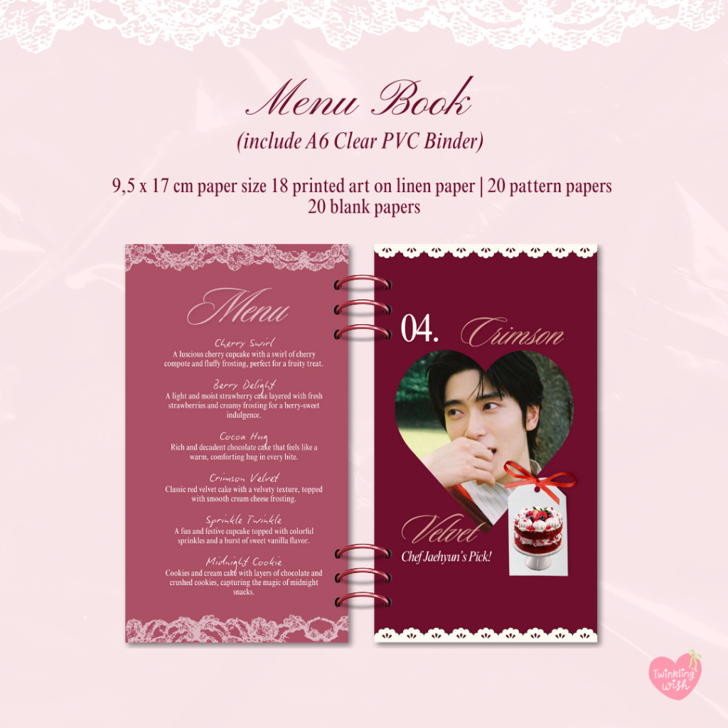 

Menu Book / Scrapbook Binder A6 - NCT WAYV February Boys Birthday Kit