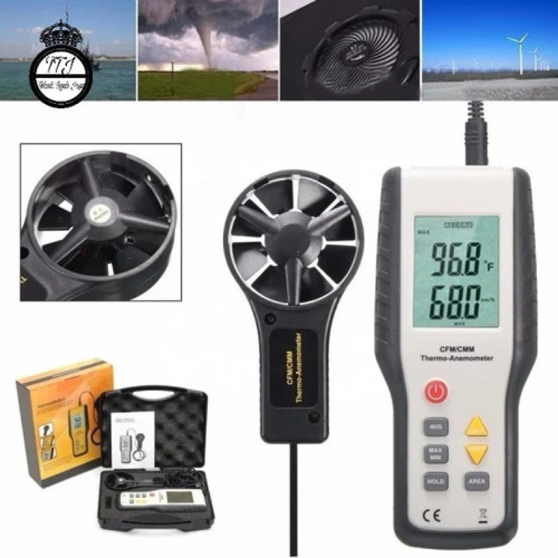 Anemometer HTi HT-9819 Detachable  Anemometer with CFM/CMM funtion