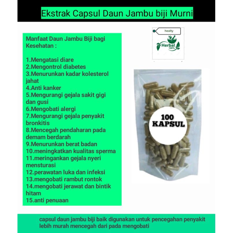 

Terlaris ekstrak daun jambu biji - awet muda - diabetes - kolesterol - kanker