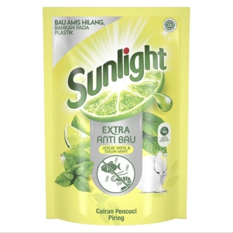 SUNLIGHT Extra Anti Bau Jeruk Nipis&Daun Mint refil 755 Ml