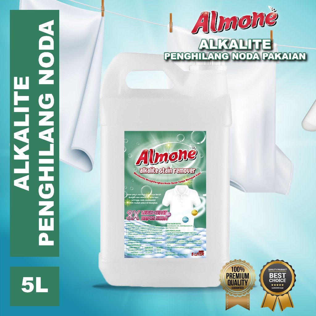 Alkali Alkalite Detergen Penghilang Noda ALMONE Alkalite Stain Remover 5 Liter