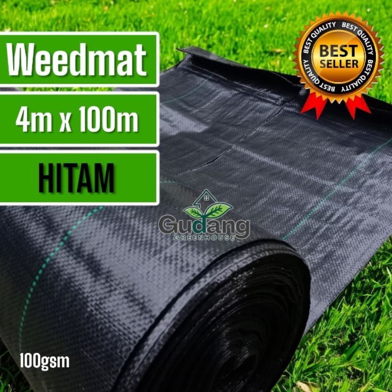 Weedmat 4 meter weedmat 4 x 100 Hitam/Hijau