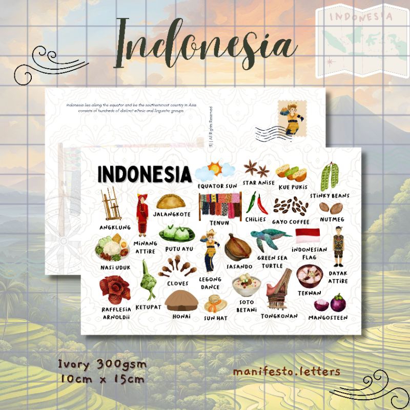 

Postcard Ragam Indonesia | Kartupos Budaya | Tradisional Culture | Heritage