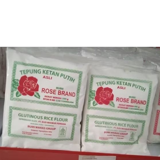 

Tepung Ketan Putih Rose Brand / Rosebrand / Mawar 500gr