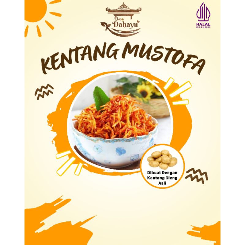 

Kentang Mustofa Original ( Thinwall 650ml/250gr ) Makanan Kering Siap Saji, Non MSG