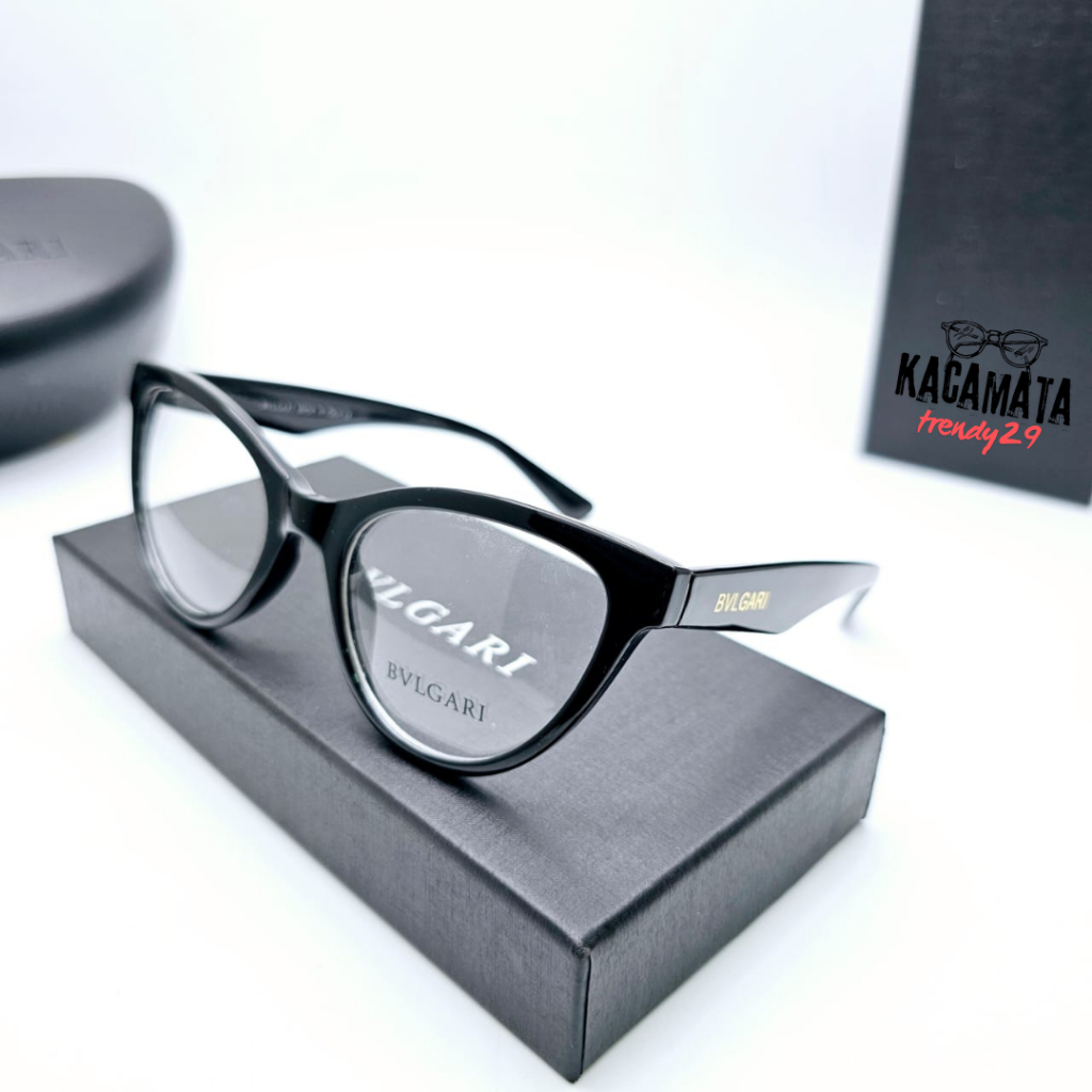 FRAME KACAMATA WANITA CEWEK BULGARI 5208 LENSA MINUS PLUS CYLINDER ANTI RADIASI BLUERAY PHOTOCROMIC