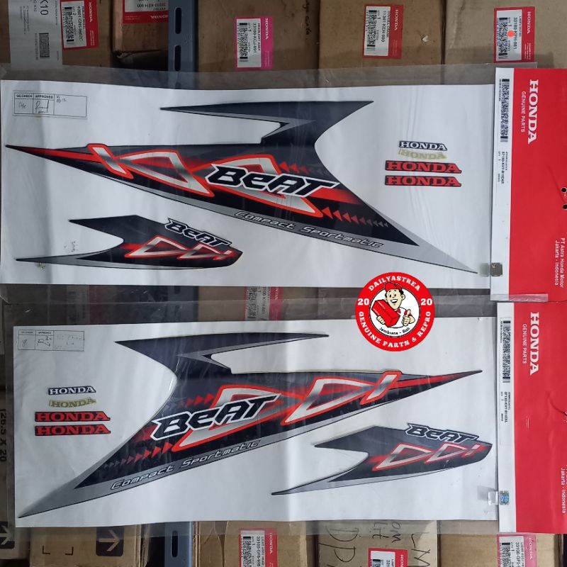LIS LIST STRIPING BODI BODY HITAM HONDA BEAT KARBU 2012 ORIGINAL ORI 871X0-KVY-B10ZAR B10ZAL