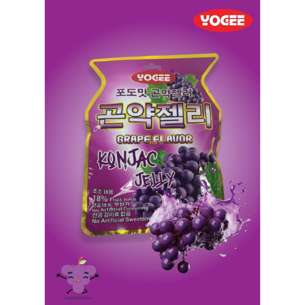 

YOGEE KONJAC JELLY 200GR/JELLY LUNAK RASA BUAH/KONYAKU JELLY 1PACK ISI 10PCS