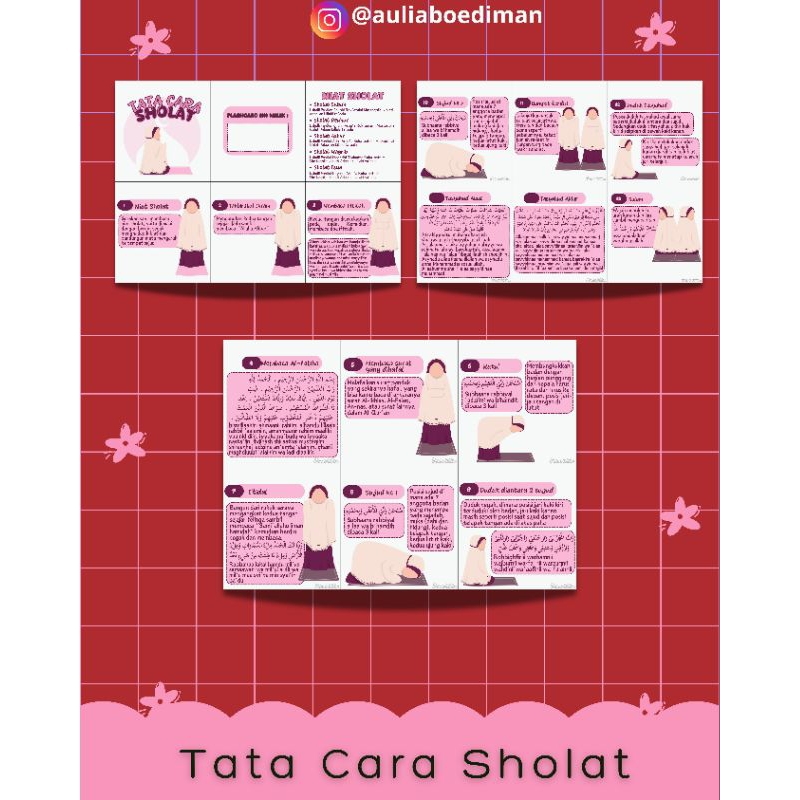 Flashcard Tatacara Sholat Anak Perempuan