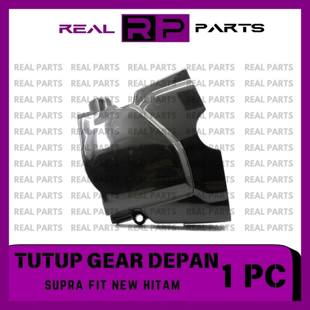 REAL-PARTS/TUTUP-GEAR-GIGI-DEPAN/COVER/MOTOR/HONDA-SUPRA-FIT-NEW-HITAM/GRADE-ORI