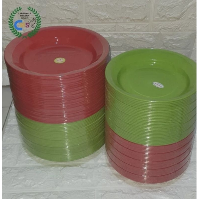 Piring plastik piring makan motif melamin
