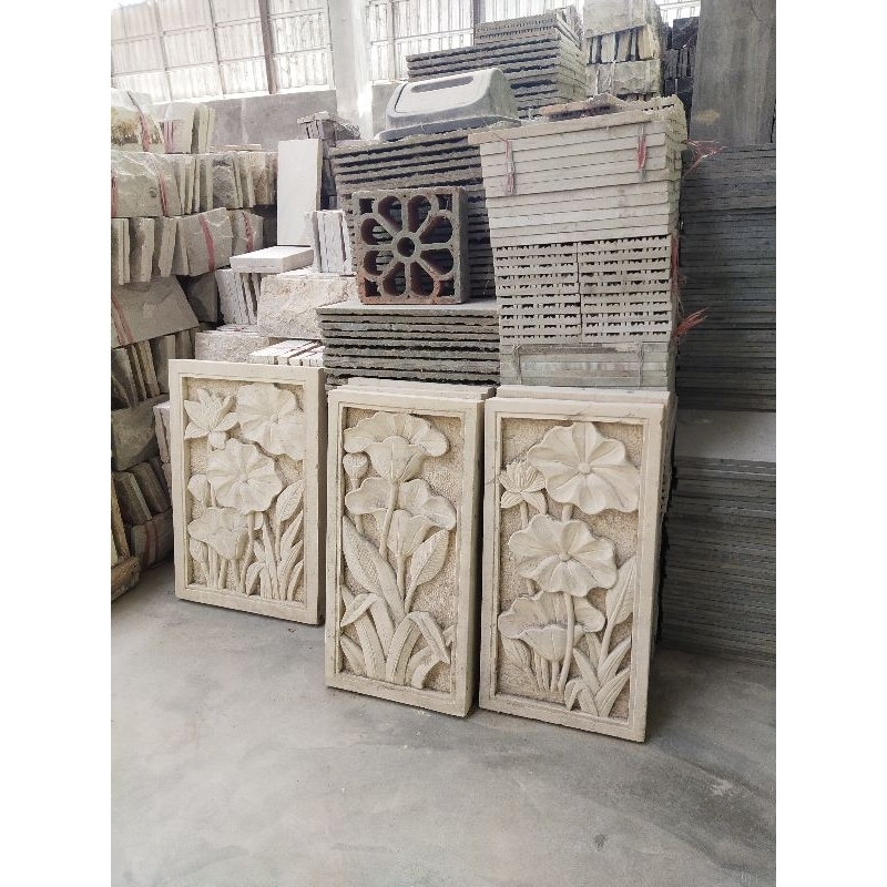 Ornamen dinding | Ornamen Batu Paras Jogja | Ornamen batu alam