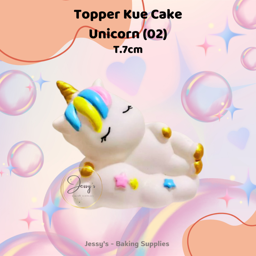 Unicorn Topper (02), Topper Kue Ulang Tahun, Topper Birthday Cake, Topper Custom Cake