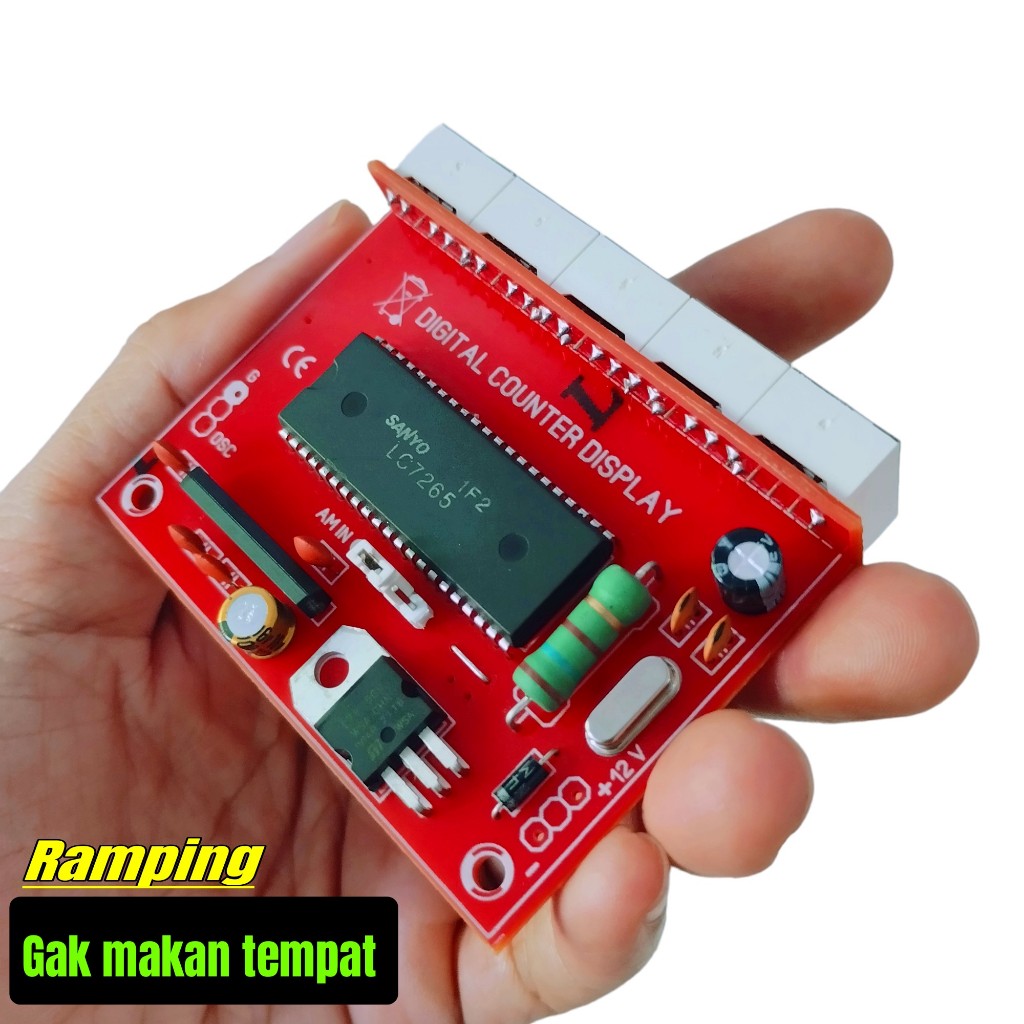 Frequency Counter FM Digital Display 5 digit - Merah