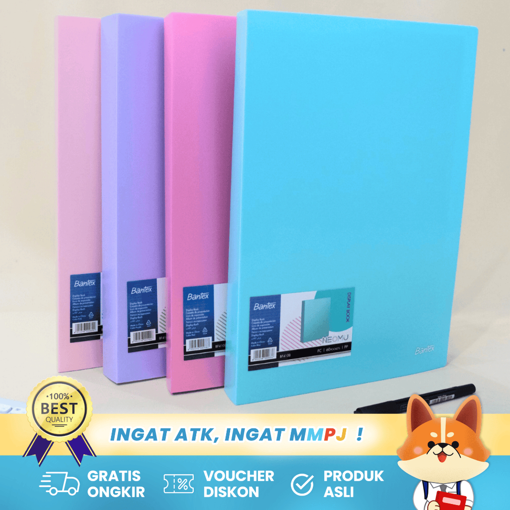 

Bantex Display Book FC - Warna Stylish Anti-Static Inner Dengan Pocket Penyimpanan BF4106