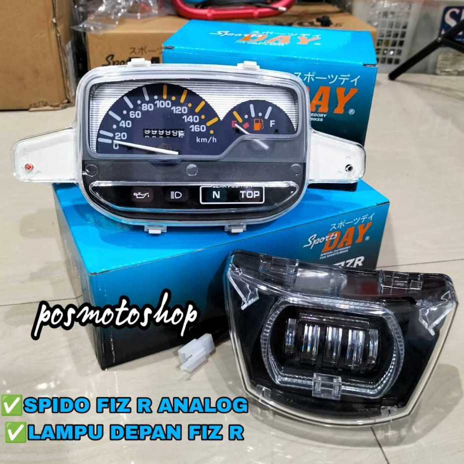 PAKET FIZR LAMPU DEPAN LED FIZR SPIDO SPEEDOMETER FIZR SET LAMPU LED SPORTSDAY