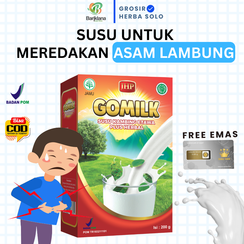 

[ BISA COD + GARANSI ] [ BELI 1 GRATIS GELAS CANTIK ] [ BELI 2 GRATIS EMAS ] Gomilk Susu Kambing Etawa Plus Herbal Susu untuk MEREDAKAN ASAM LAMBUNG