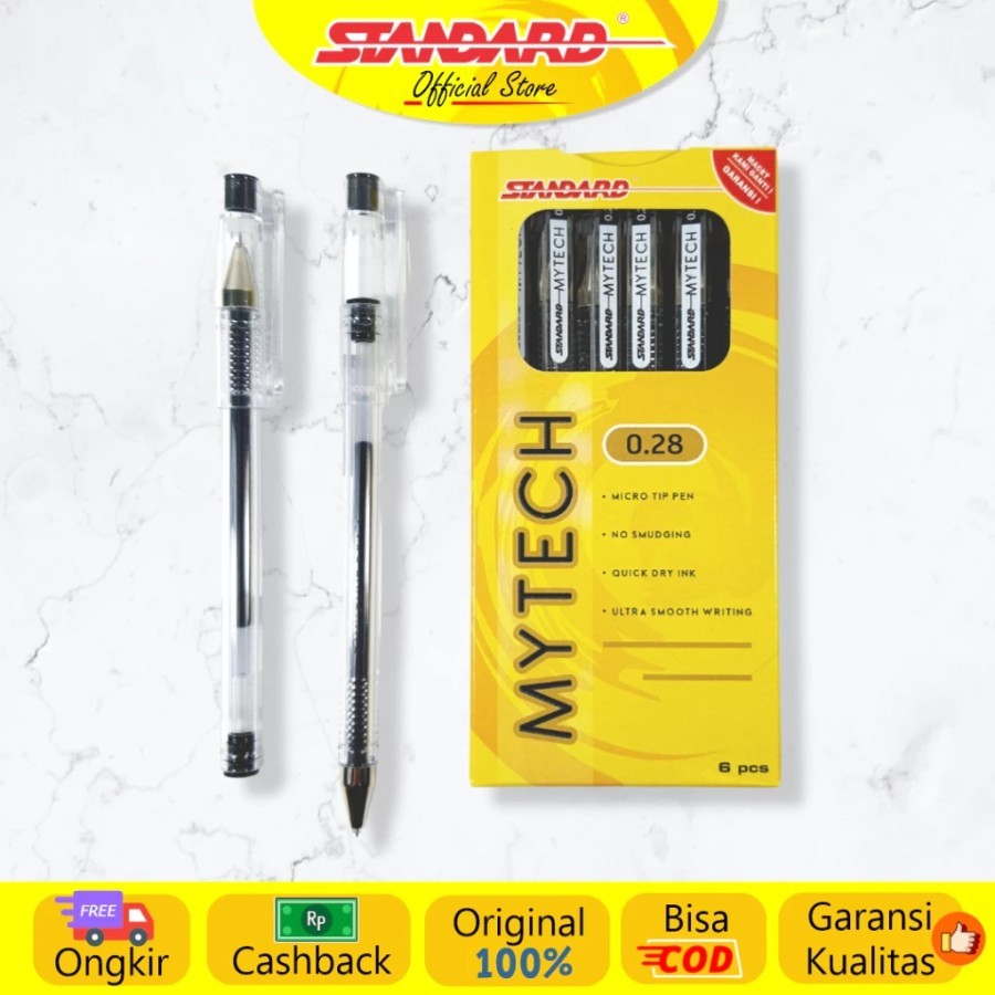 

1 BXS / 6 Pcs Gel Pen Standard Mytech 0.28