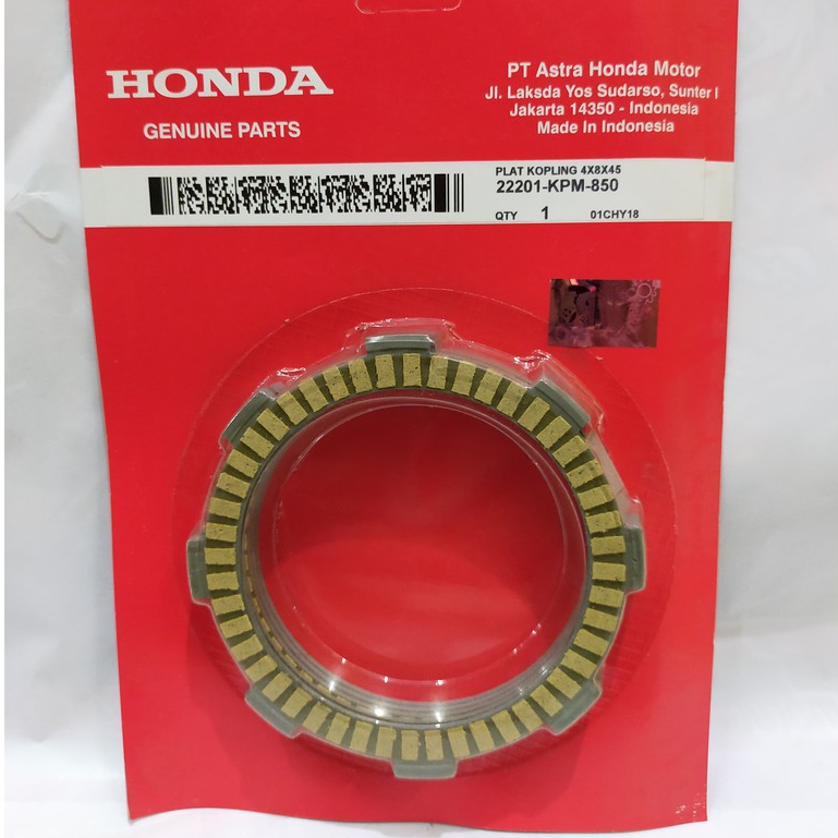 PLAT KOPLING HONDA MEGA PRO NEW 22201-KPM-850