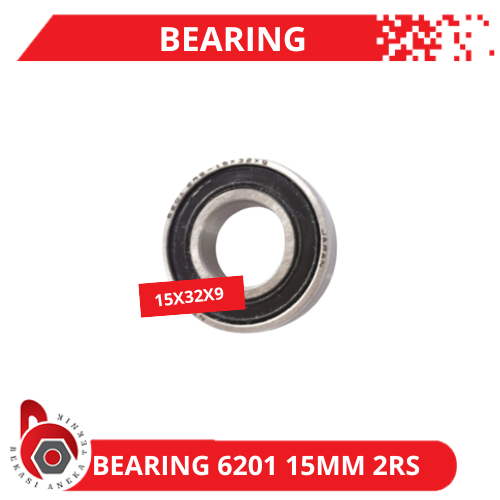 Bearing 6201 2RS 15 MM N*N Double Tutup Karet
