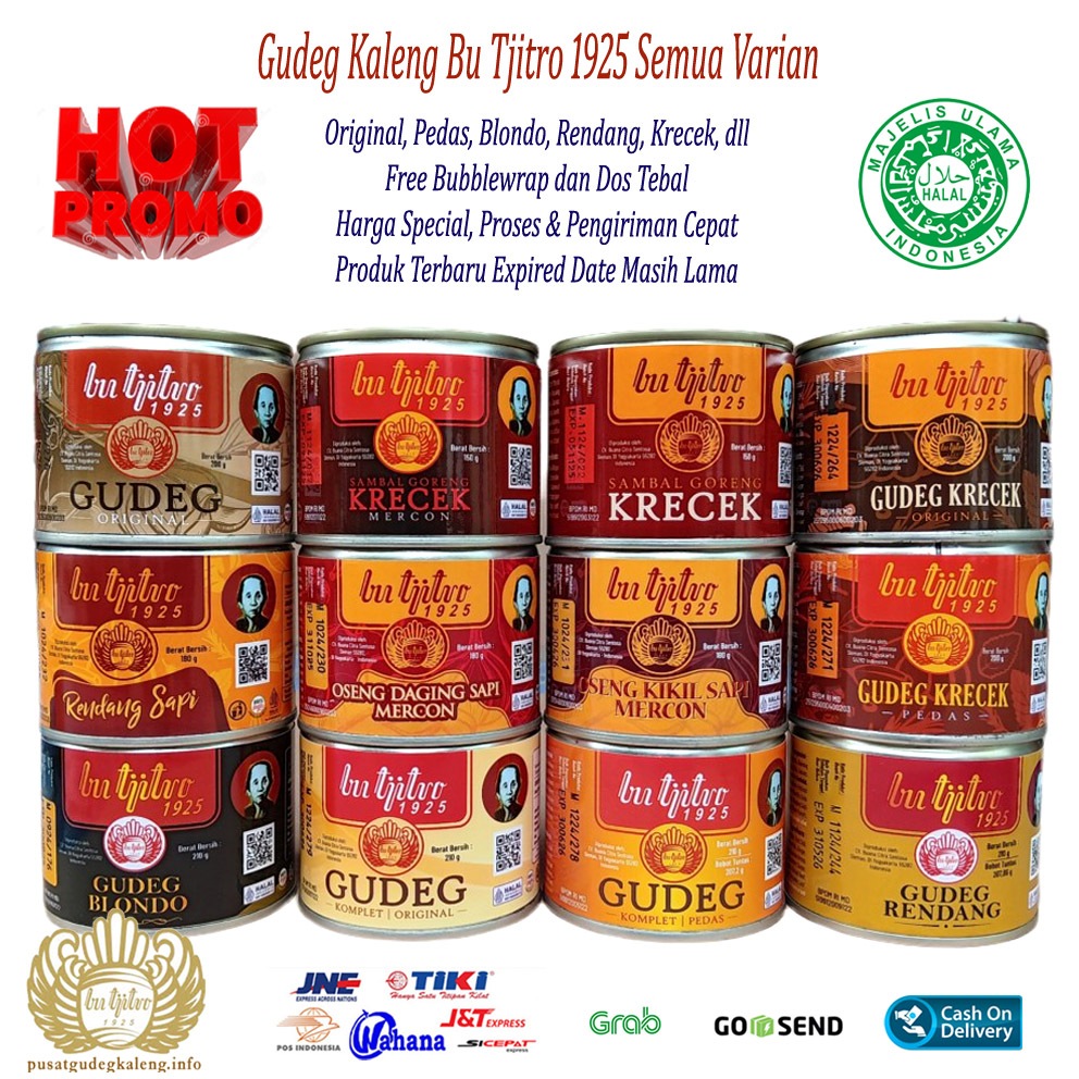 

PROMO GUDEG KALENG BU TJITRO ALL VARIAN ll SAMBAL KRECEK ll KRECEK MERCON ll OSENG MERCON ll RENDANG