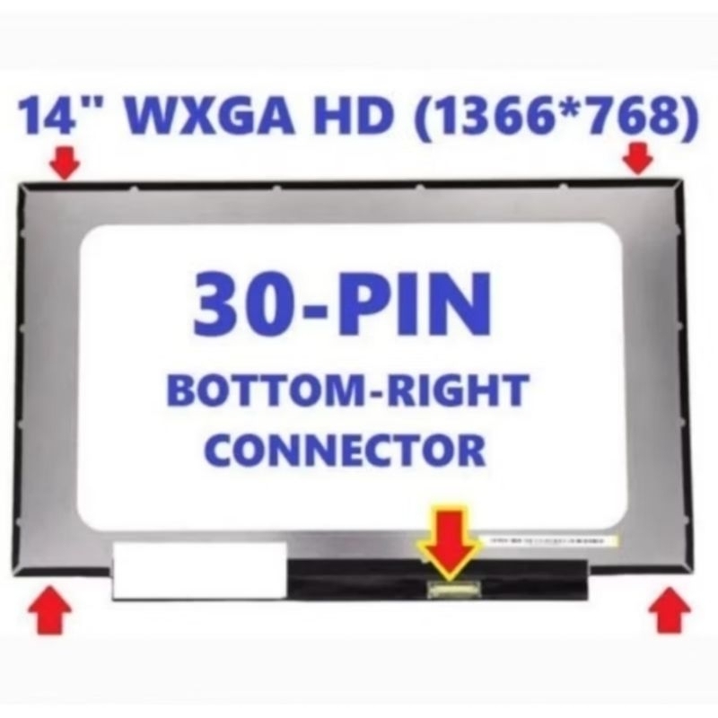 Layar LED LCD Laptop N140BGA-EA4 N140BGA-EB4 14.0 inch 30 Pin HD