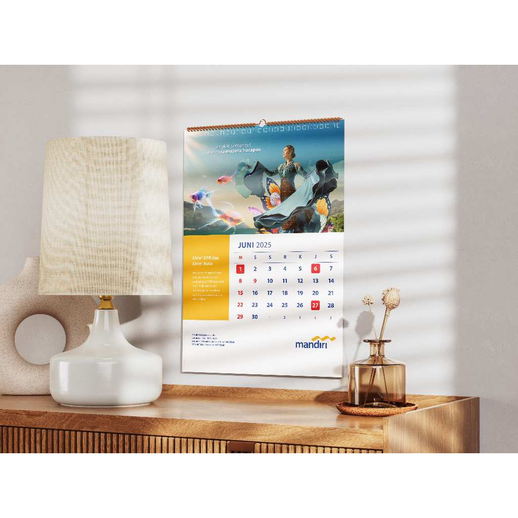 Kalender Dinding Bank Mandiri | Kalender Dinding Bank BRI, BCA, BNI, Bank Jatim, BJB