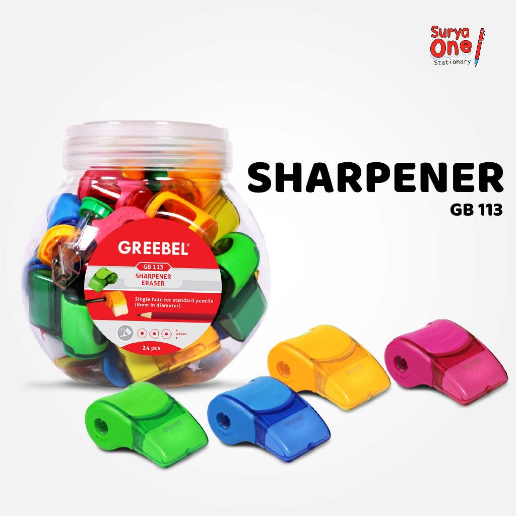 

Rautan Serutan Sharpener (113) (1PCS) / Greebel Rautan Pensil / Serutan Pensil Suryaone
