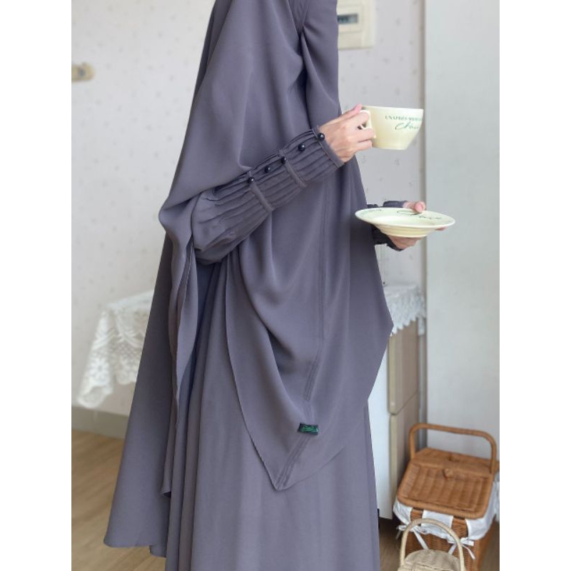 [READY] SABRINA SET BY MUMTAZ/ GAMIS SET KHIMAR JUMBO SYAR'I/ GAMIS SYAR'I MUSLIMAH CANTIK/ GAMIS KE