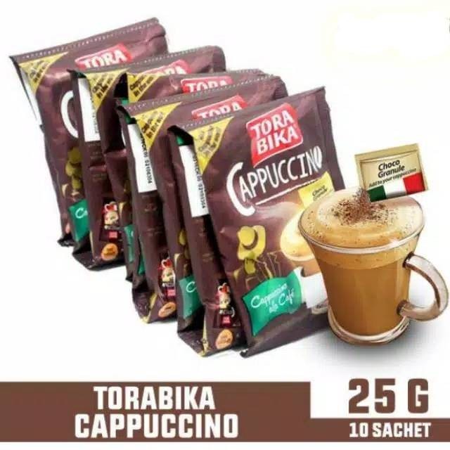 

Kopi Torabika Cappucino (Kopi + Gula) 1 Renceng Isi 10 Sachet -Kopi Instan