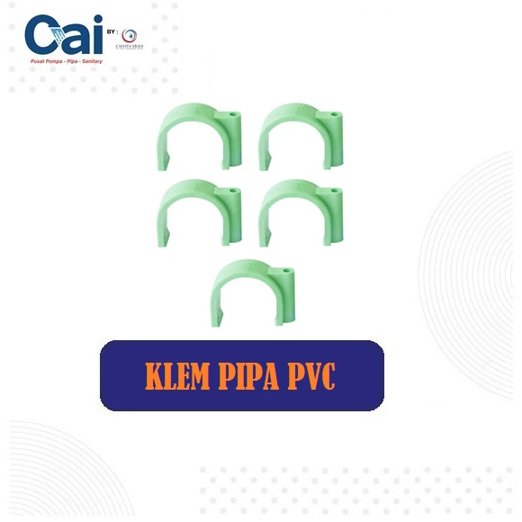 KLEM PIPA - 3/4 INCH ISI 5 PCS - PVC - KLEM PARALON