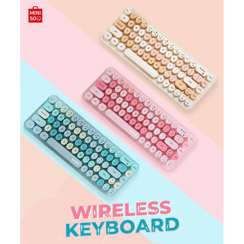 Miniso Fashion Wireless Keyboard / Keyboard tanpa kabel