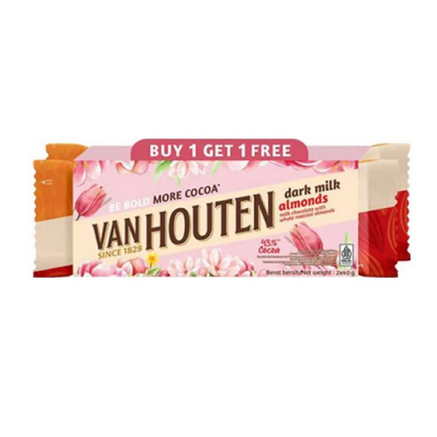

VAN HOUTEN BAR ALMOND BOGOF 2X40GR