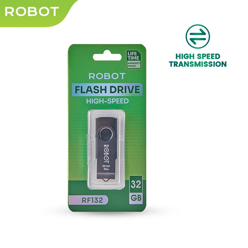 ROBOT FlashDisk FlashDrive Penyimpanan Data New Rotatable U-Disk Kapasitas 32GB High Speed Transmiss
