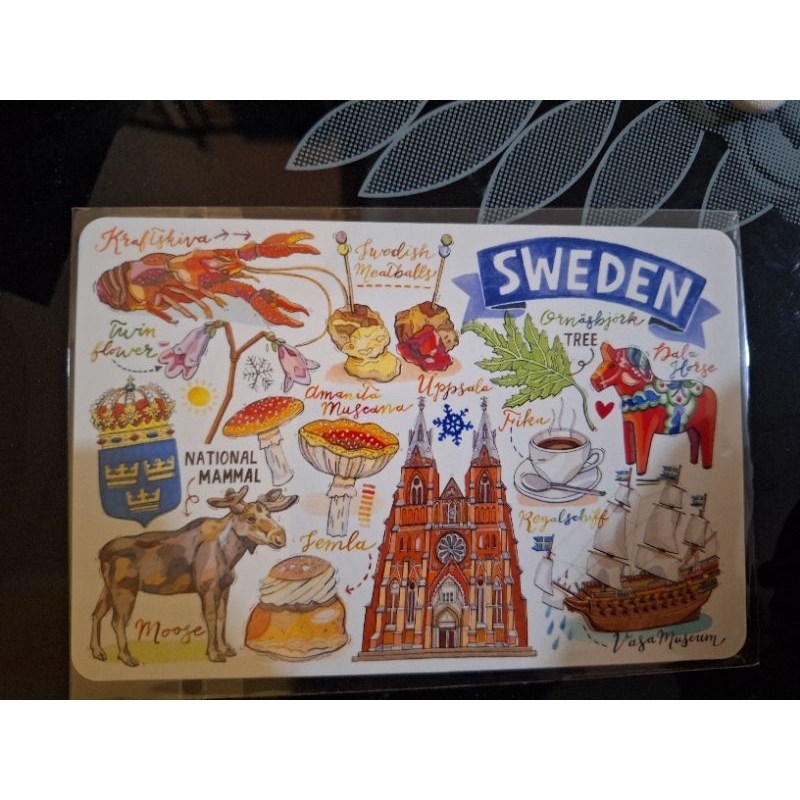 

kartu pos loupaper Swedia/sweden loupaper postcard