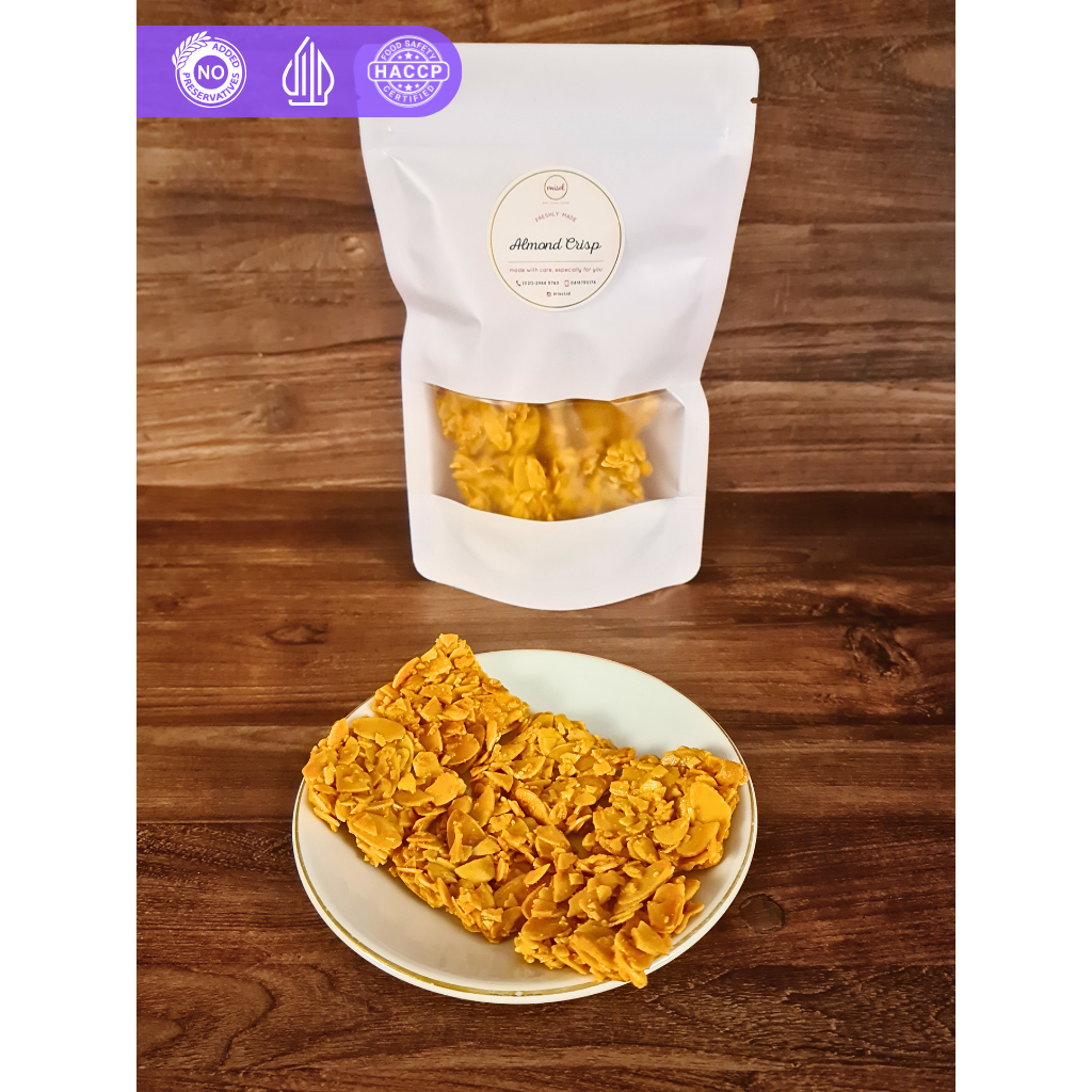 

Almond Crisp Kue Kering MISOL netto 100 Gr kemasan Pouch
