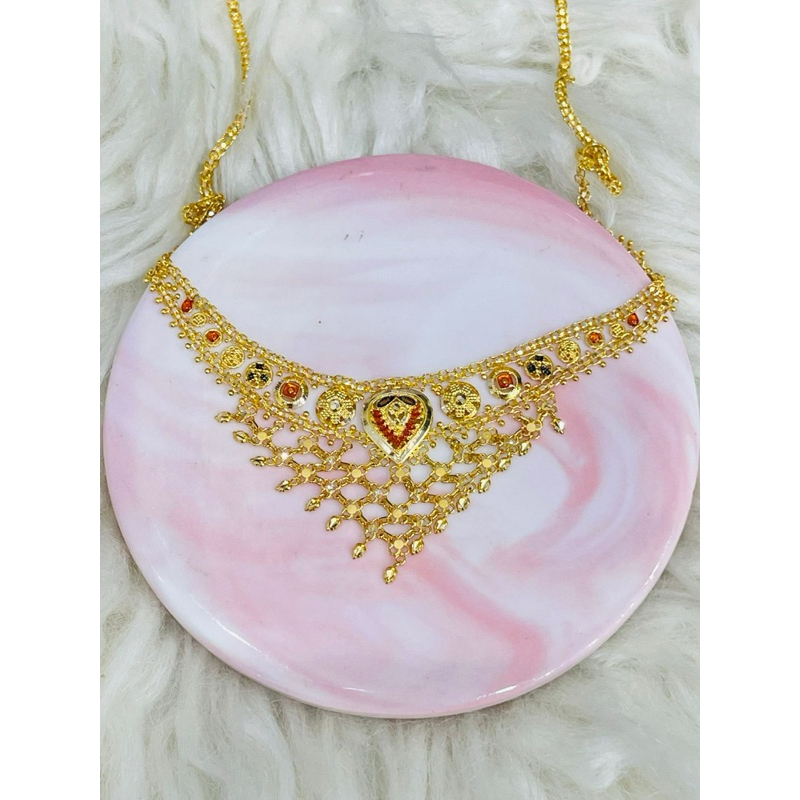 kalung fancy kerawang rumbai motif dubai emas asli kadar 700