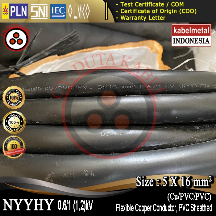 Kabel NYYHY 5x16 mm2 METAL /5 x 16 mm2/5x16mm2/5x16 mm/5x16mm