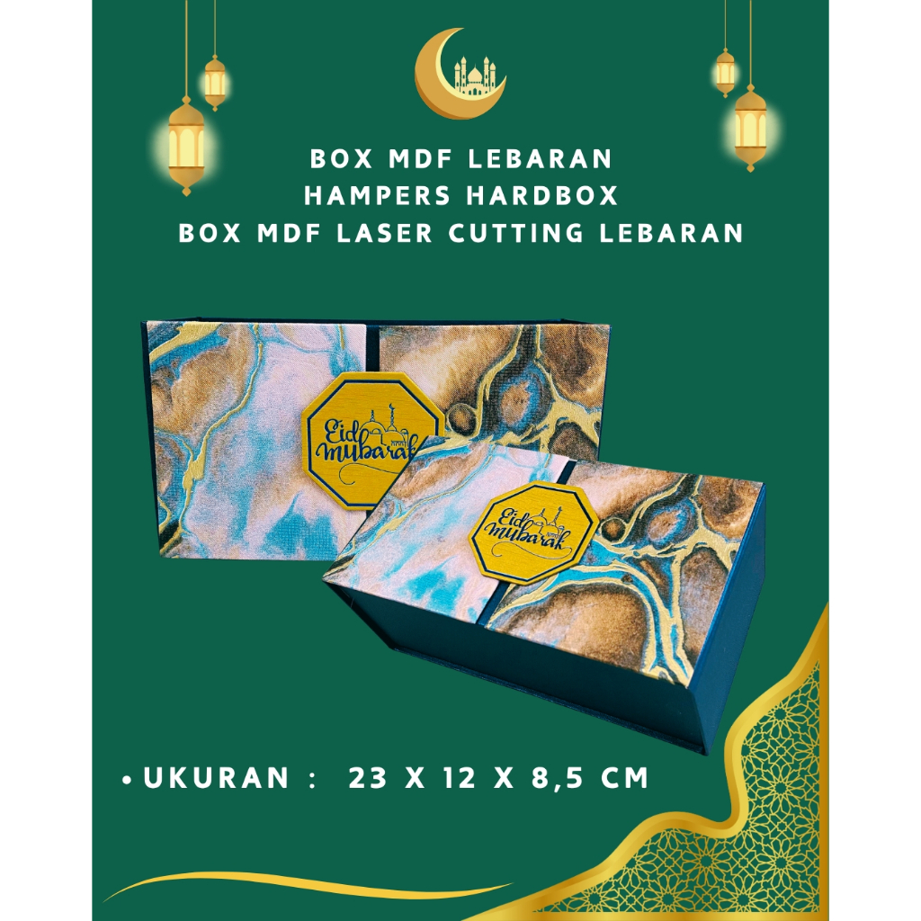

Gift Box Tempat Kue Lebaran Simpel untuk 2 Toples Kotak 250 gram Navy