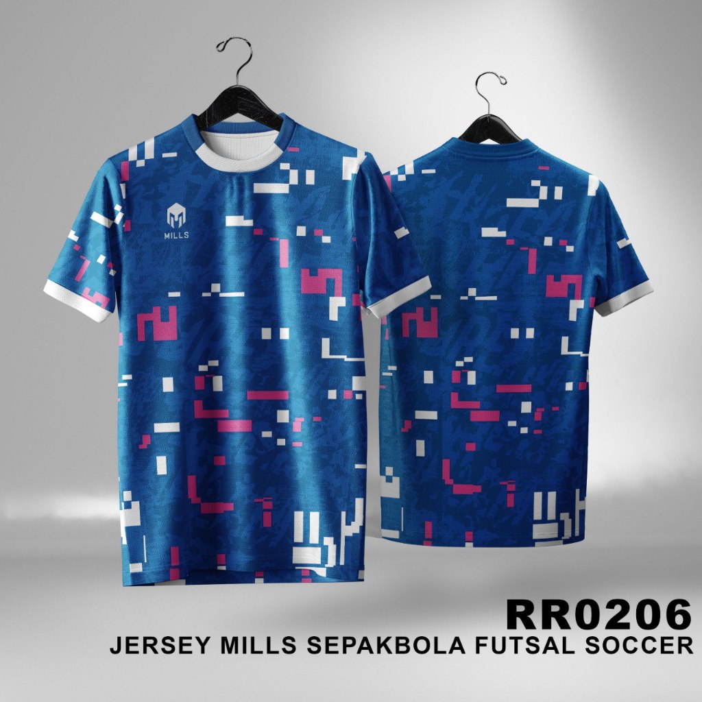 Kaos Jersey Futsal Sepakbola Mills Soccer Jersey Free Custom RR0206-RR0207