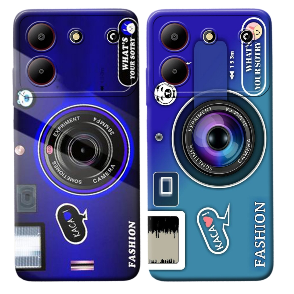 #ZC02 Softcase procamera untuk ZTE BLADE A54 Terbaru - ZTE BLADE A54 - bahan karet lentur-Motif Kara