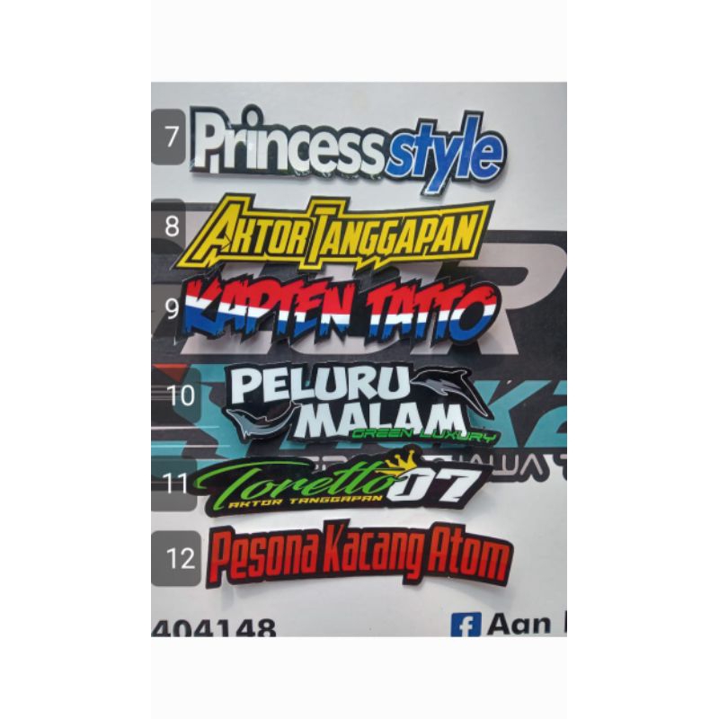 Stiker print sugeng rahayu anti luntur
