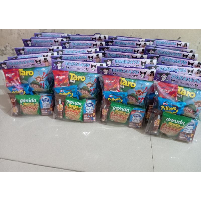 

Paket snack ulang tahun ultah anak Kemas Label