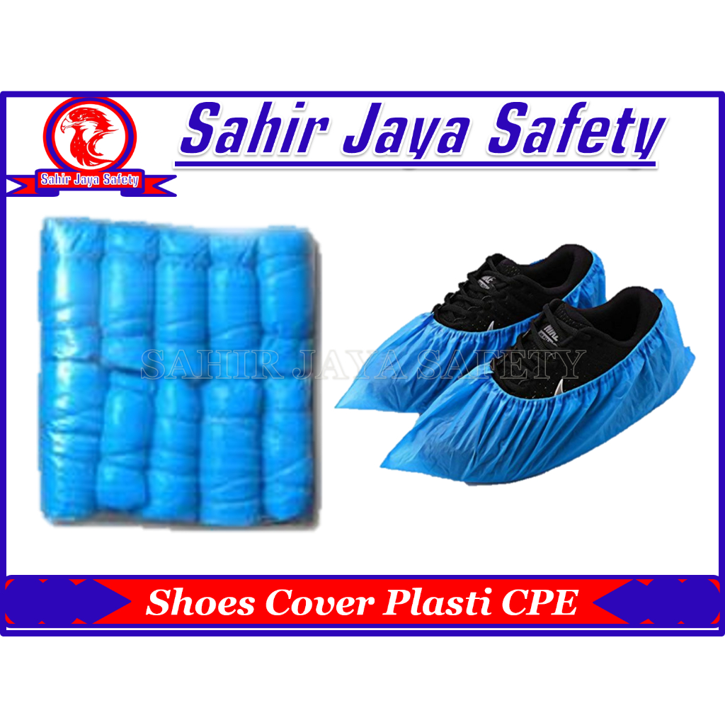 Shoes Cover Plastik CPE Tebal Cover Shoes Plastik CPE 1 Pack isi 100 Pcs