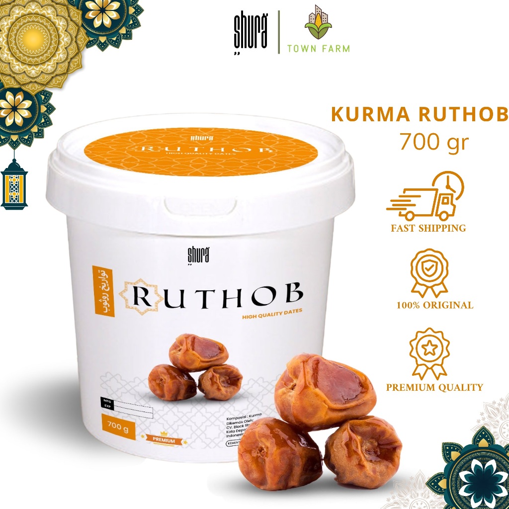 

Shura Kurma Ruthob Ember 700gram Kualitas Premium Original High Quality kurma Matang Lembut